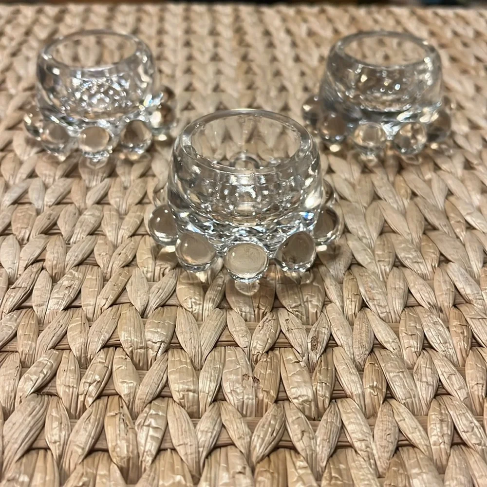 Candlewick Salt dips/ candle holder